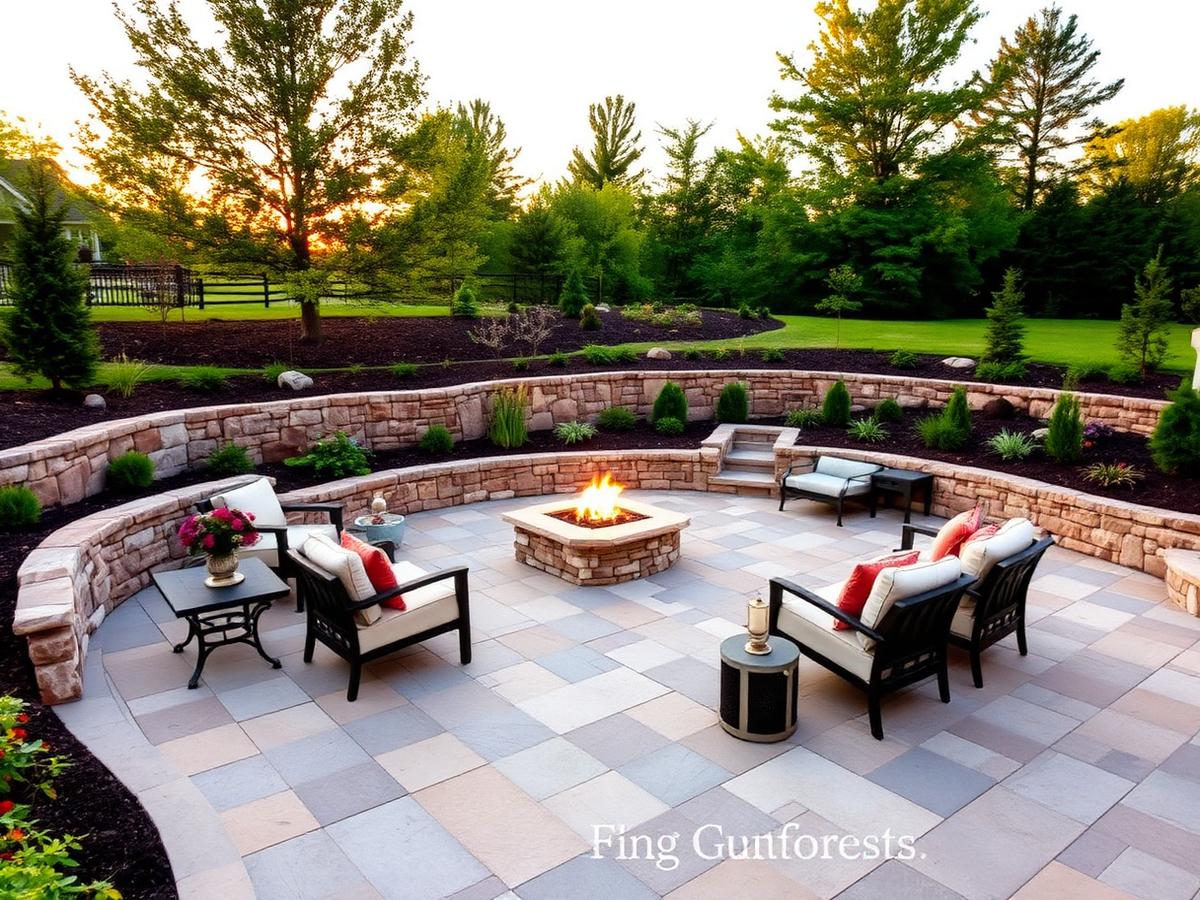 Entertaining Yard: Design + fire feature build — Landscape Design project in Peoria, Arizona